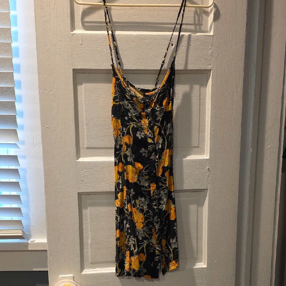 Insight Black and Yellow Floral Dress